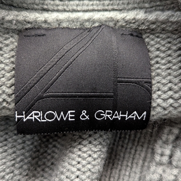 Harlowe & Graham Women’s Grandmacore Grey Chunky Belted Cardigan Size S - Picture 5 of 8